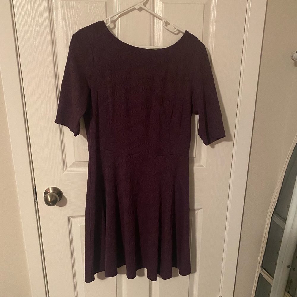 Danny and Nicole purple fit and flare dress